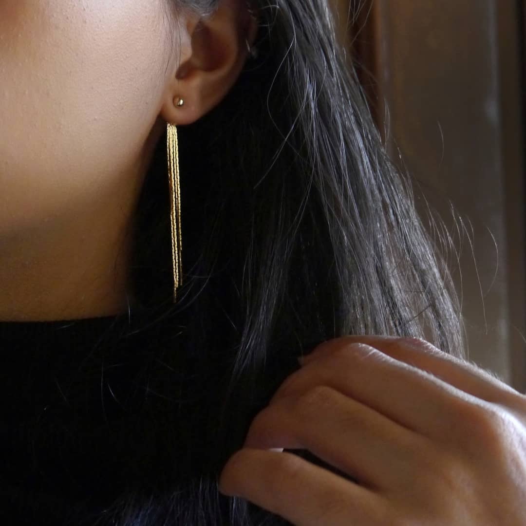 Tassel Ear Jacket Earrings