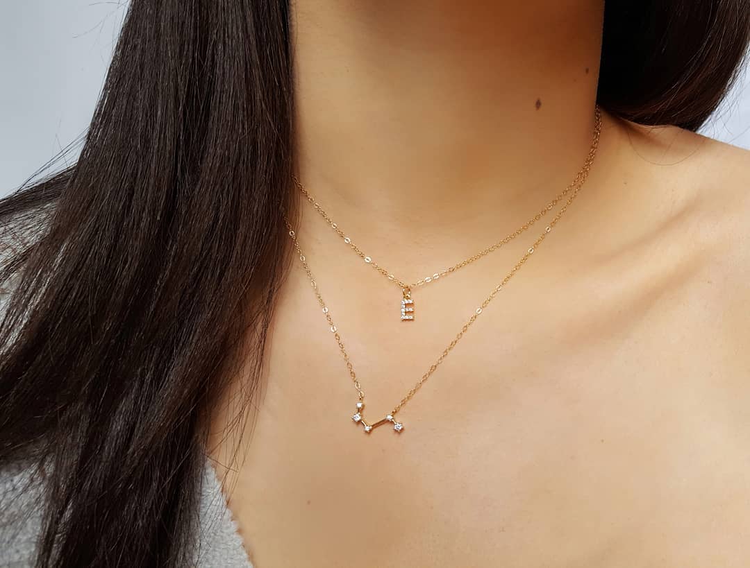 Mini Initial Shiny Letter Necklace