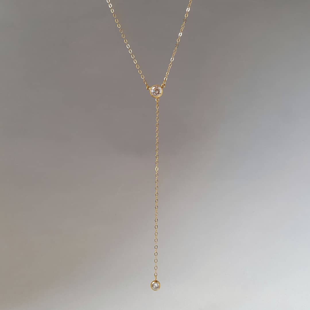 Shiny Dots Y Necklace