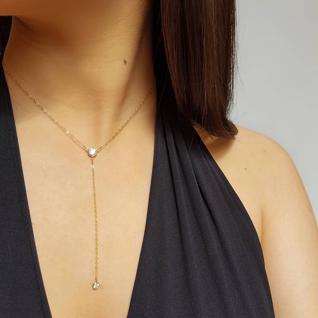 Shiny Dots Y Necklace