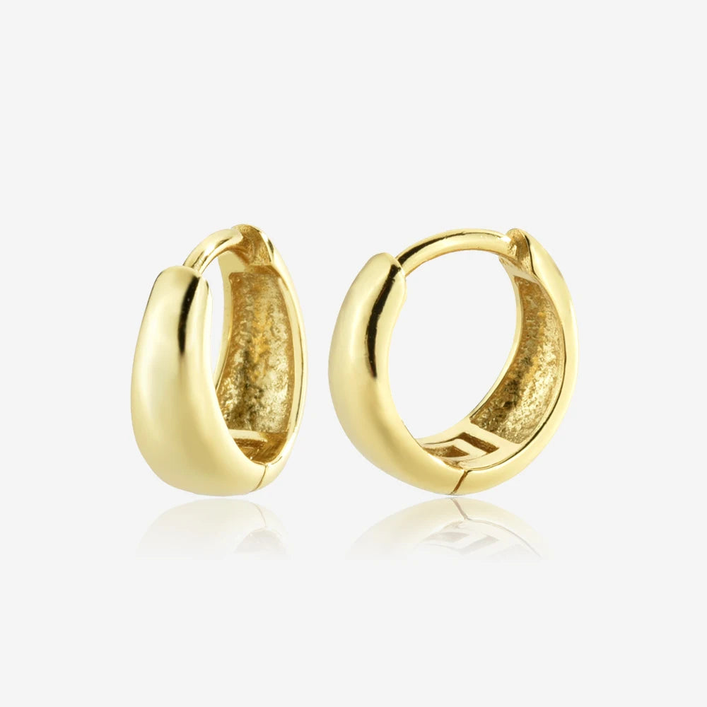 Anchor Huggie Hoop Earrings