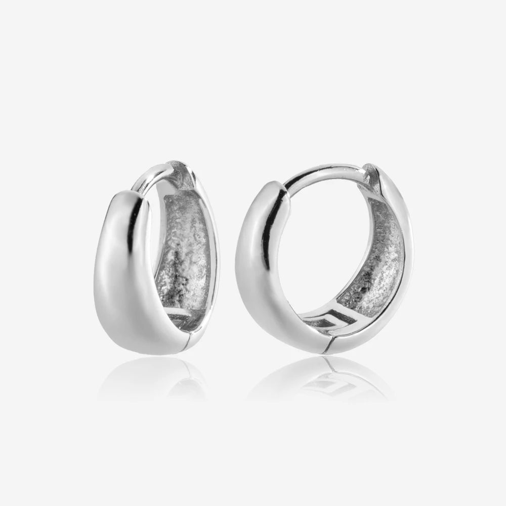 Anchor Huggie Hoop Earrings