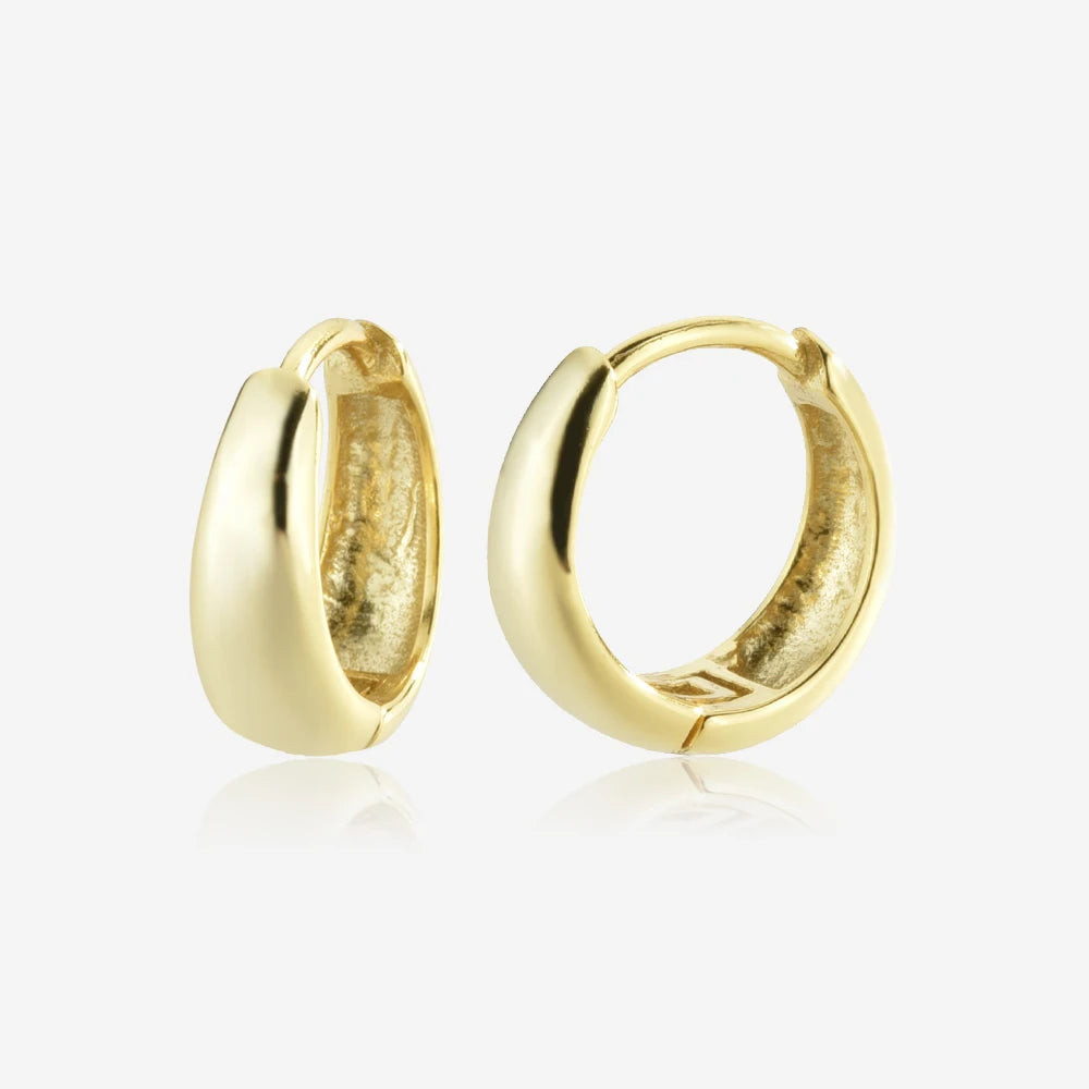 Anchor Huggie Hoop Earrings