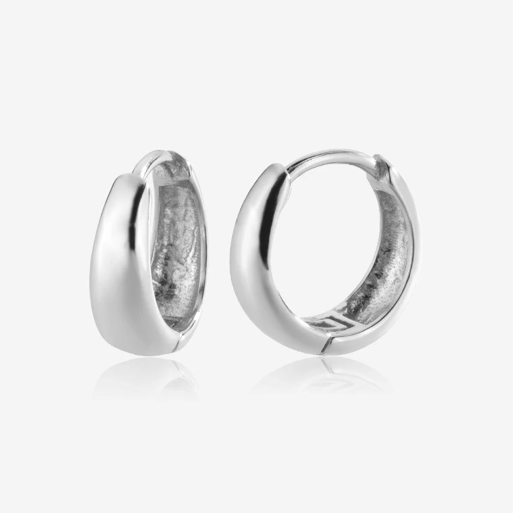 Anchor Huggie Hoop Earrings