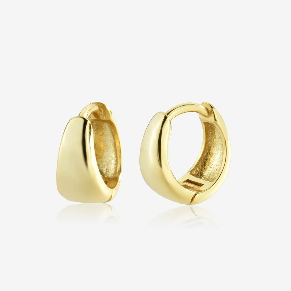 Anchor Huggie Hoop Earrings