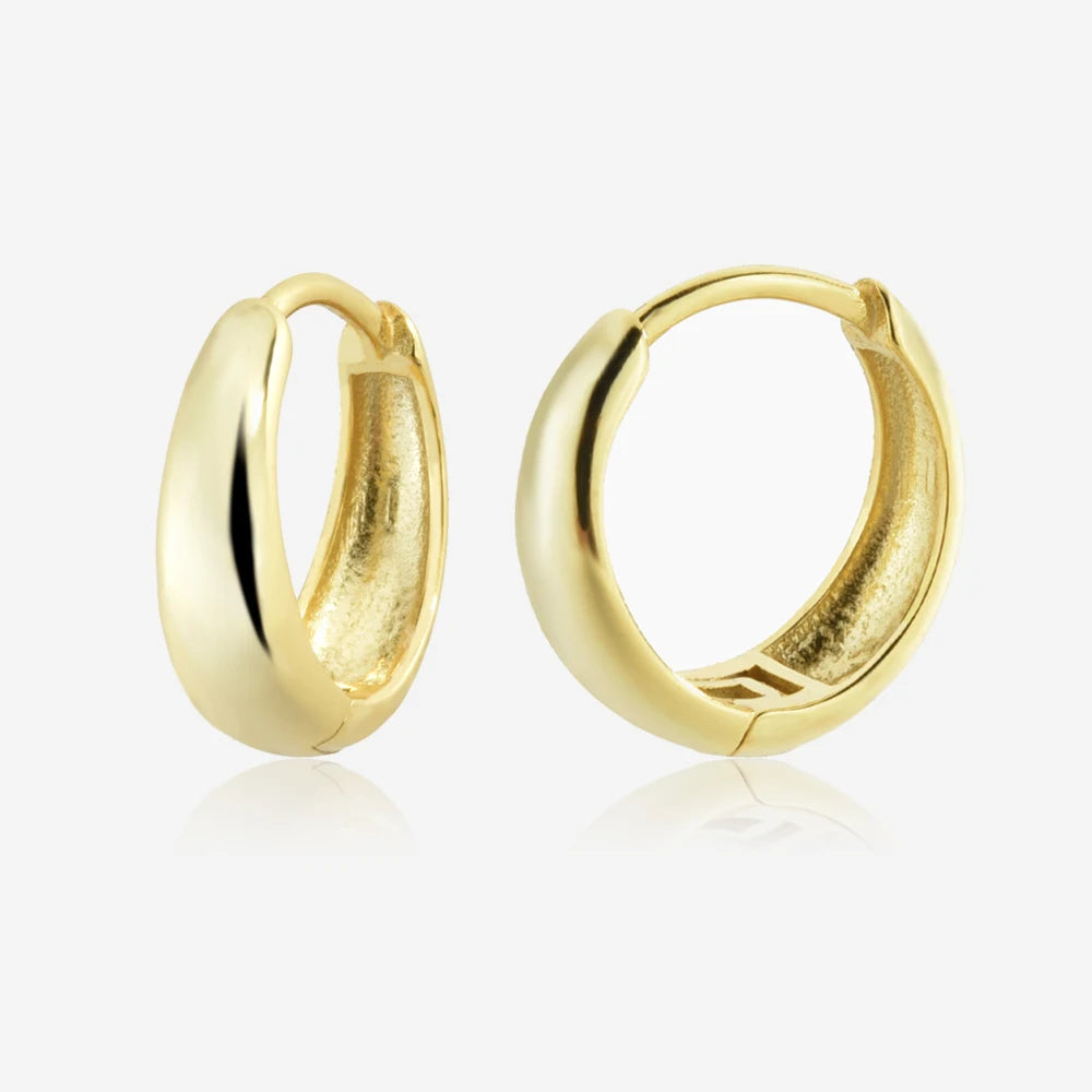 Anchor Huggie Hoop Earrings