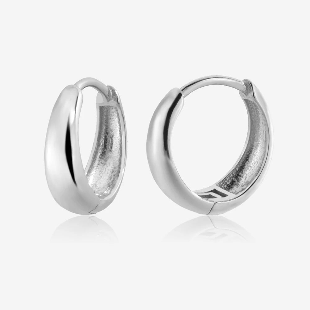 Anchor Huggie Hoop Earrings