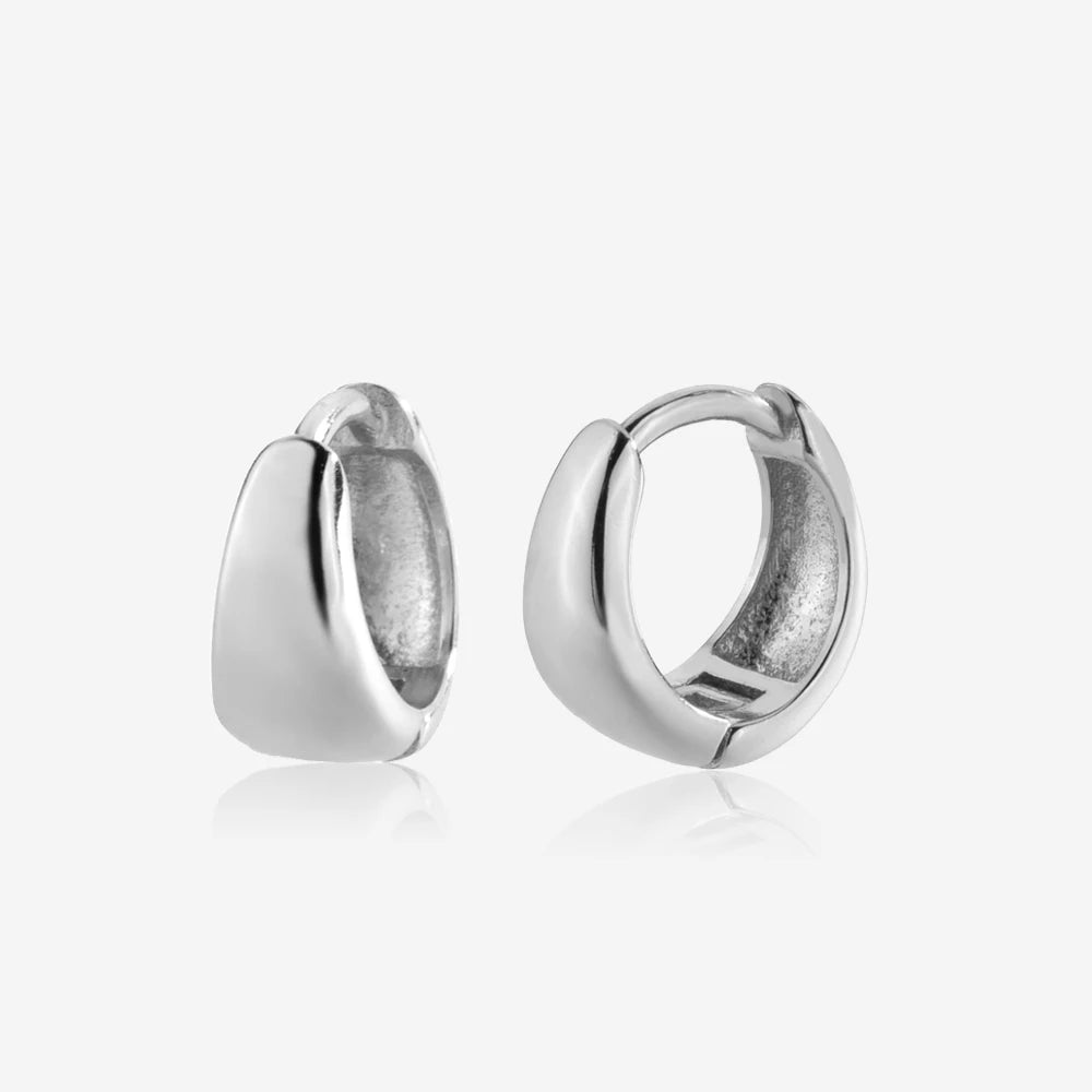 Anchor Huggie Hoop Earrings