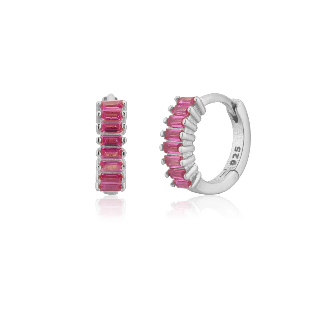 Clarity Crystal Huggie Hoop Earrings