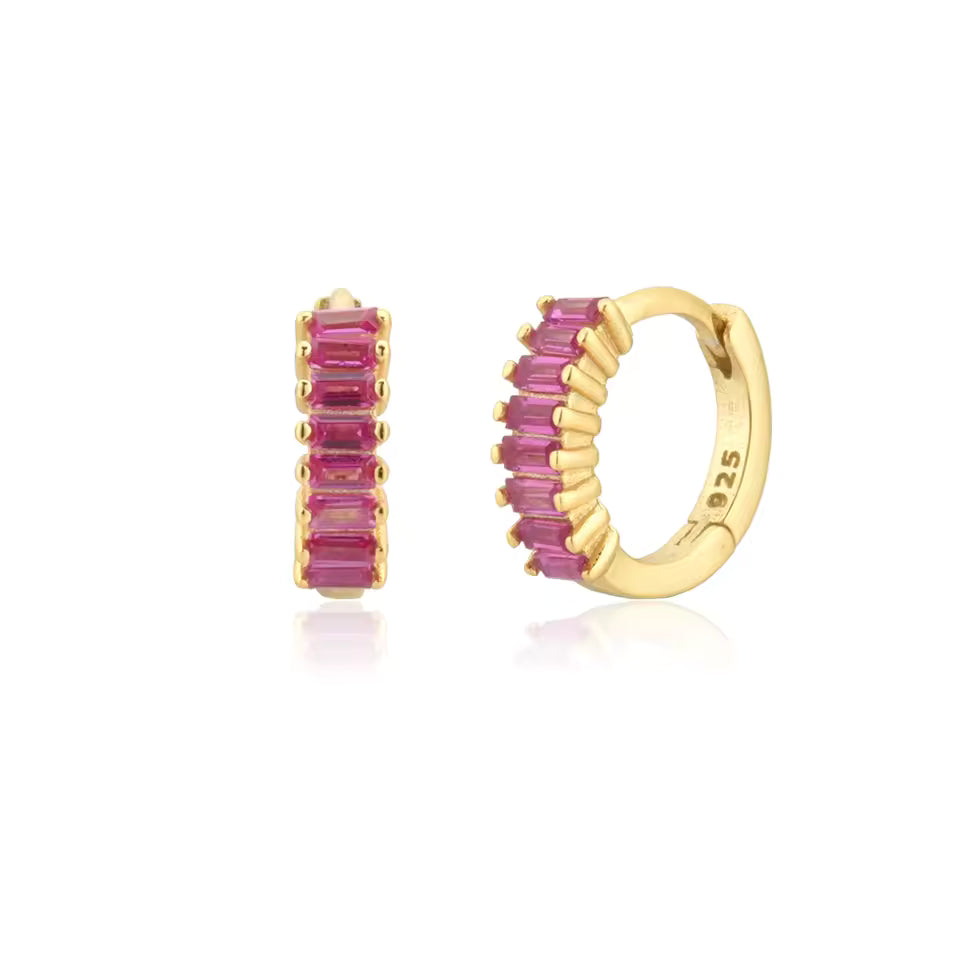 Clarity Crystal Huggie Hoop Earrings