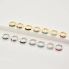 Clarity Crystal Huggie Hoop Earrings