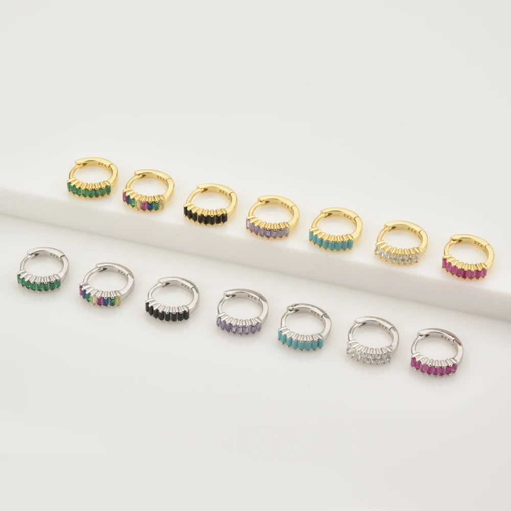 Clarity Crystal Huggie Hoop Earrings