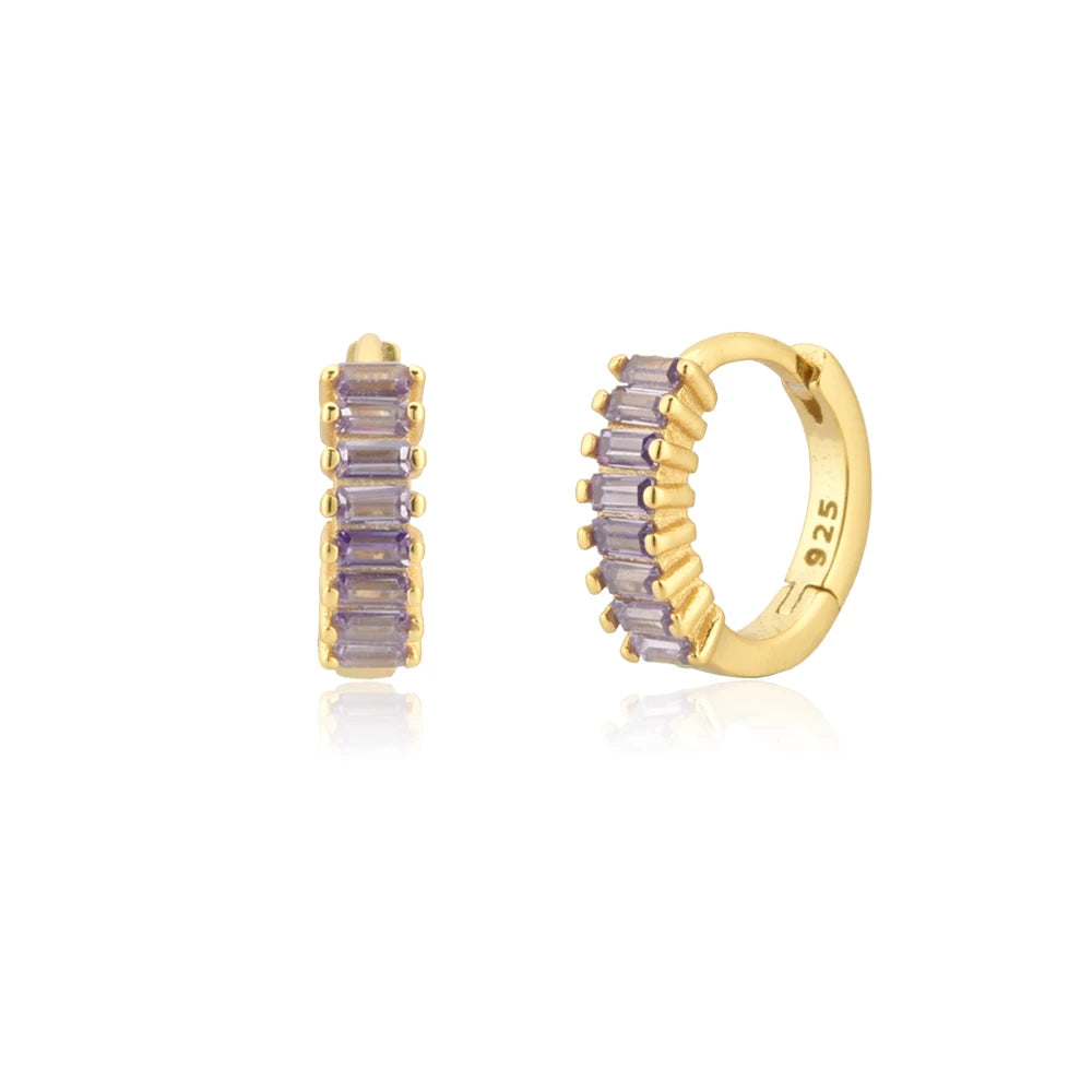 Clarity Crystal Huggie Hoop Earrings