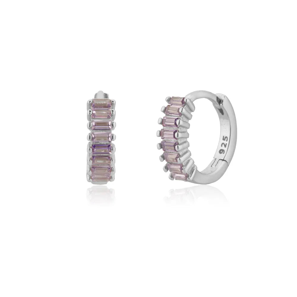 Clarity Crystal Huggie Hoop Earrings