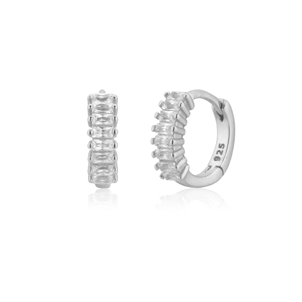 Clarity Crystal Huggie Hoop Earrings