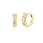 Clarity Crystal Huggie Hoop Earrings