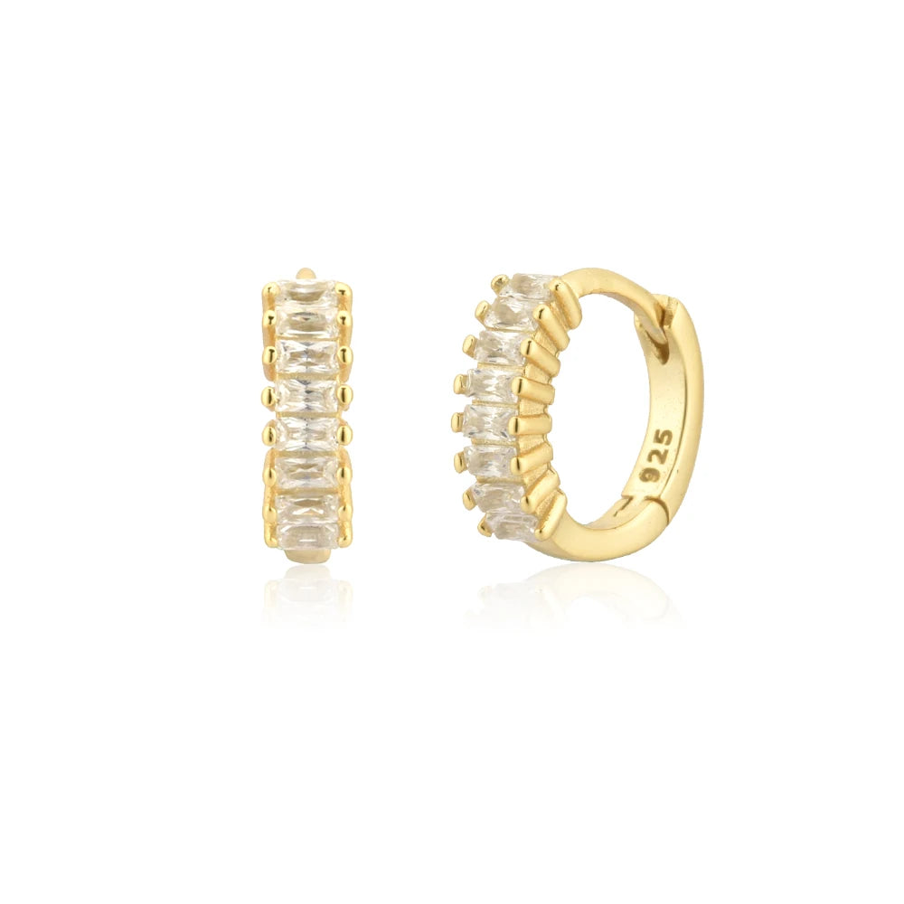 Clarity Crystal Huggie Hoop Earrings