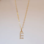 Mini Initial Shiny Letter Necklace