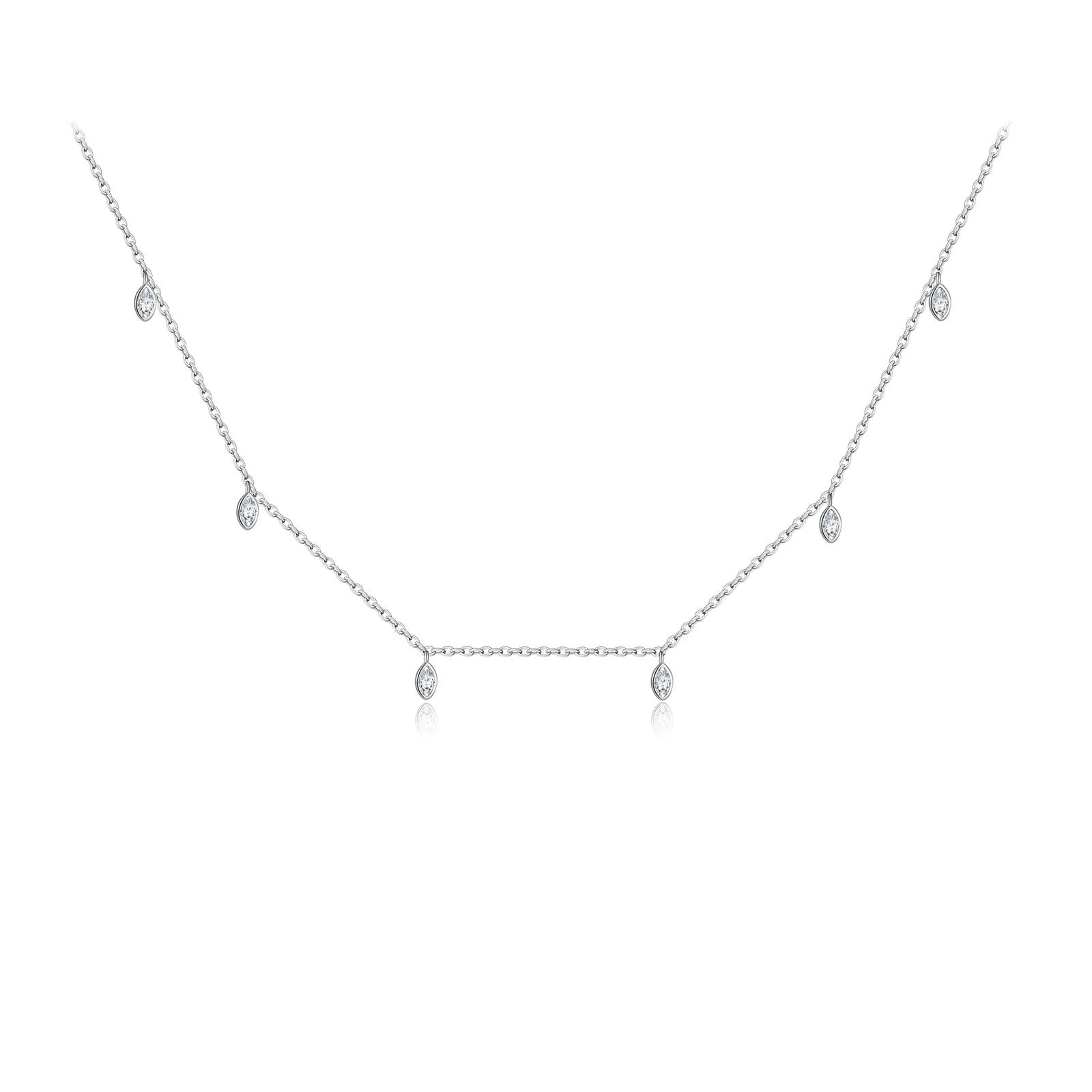 Oval Rain Station Necklace