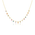 Square Rainbow Rain Necklace