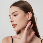 Two Water Drops Crystal Ear Jacket Earrings