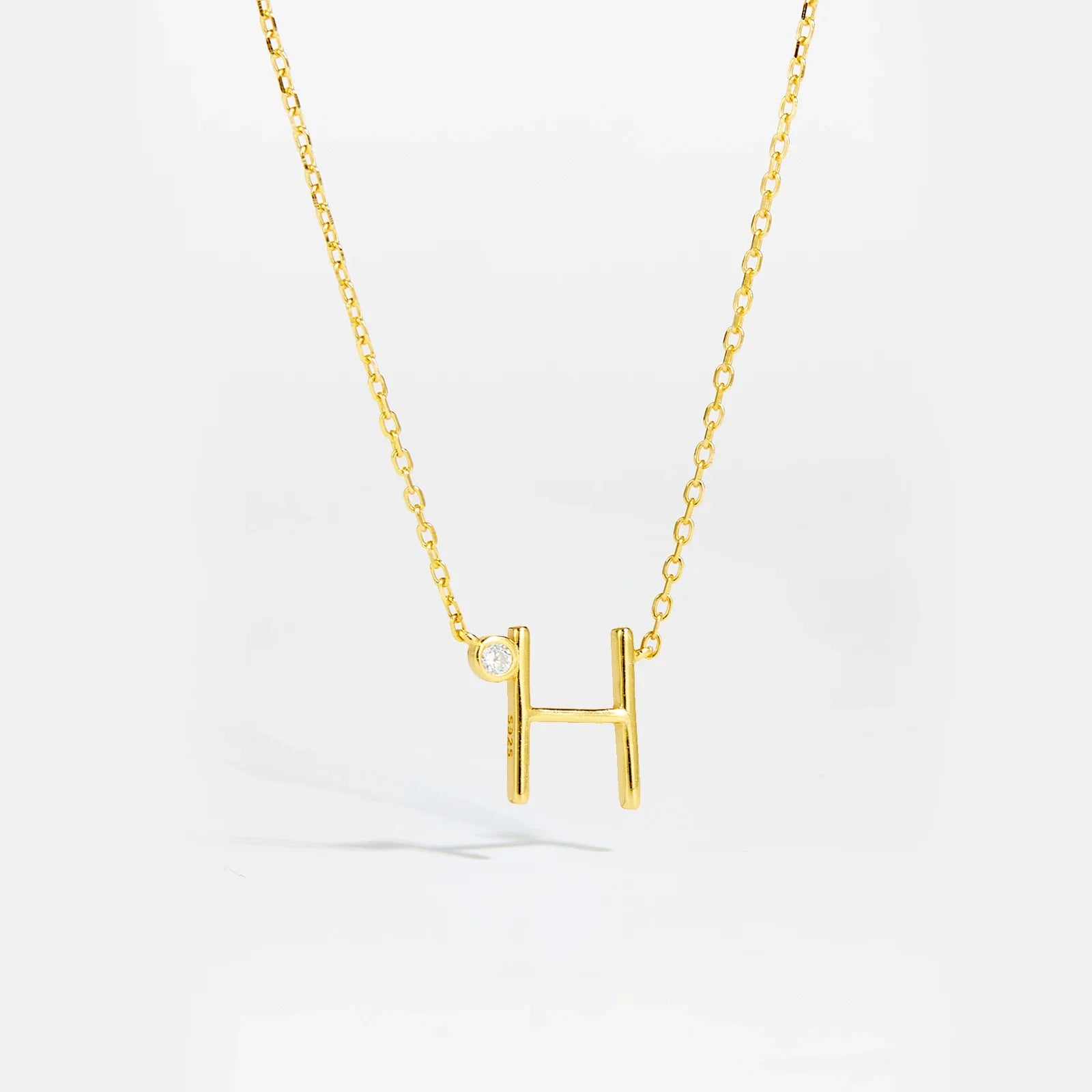 Initial Letter And Shiny Dot Necklace