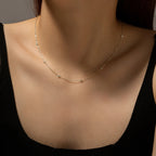 Shiny Dots Station Necklace