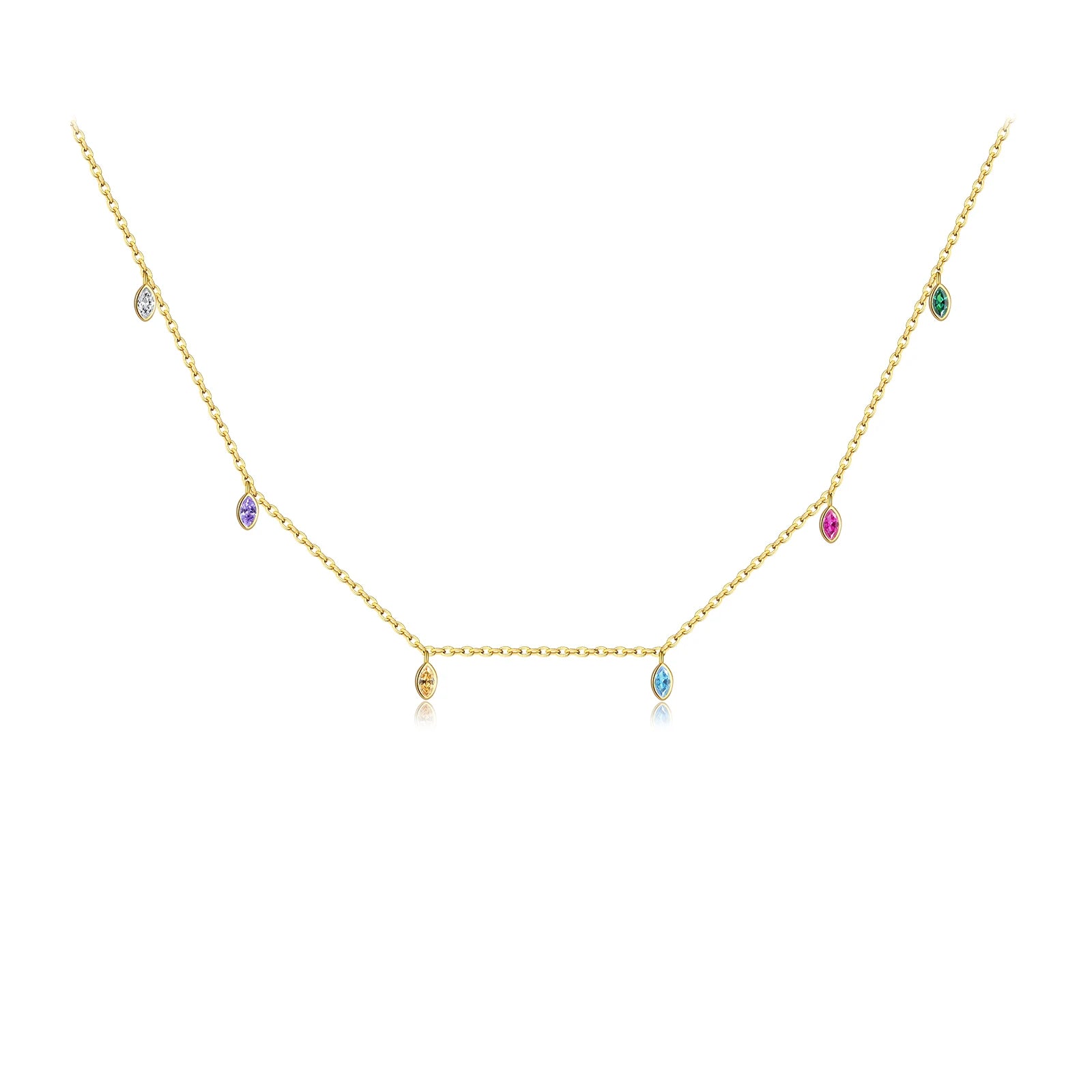 Oval Rain Station Necklace