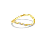 Slim Wave Dome Ring