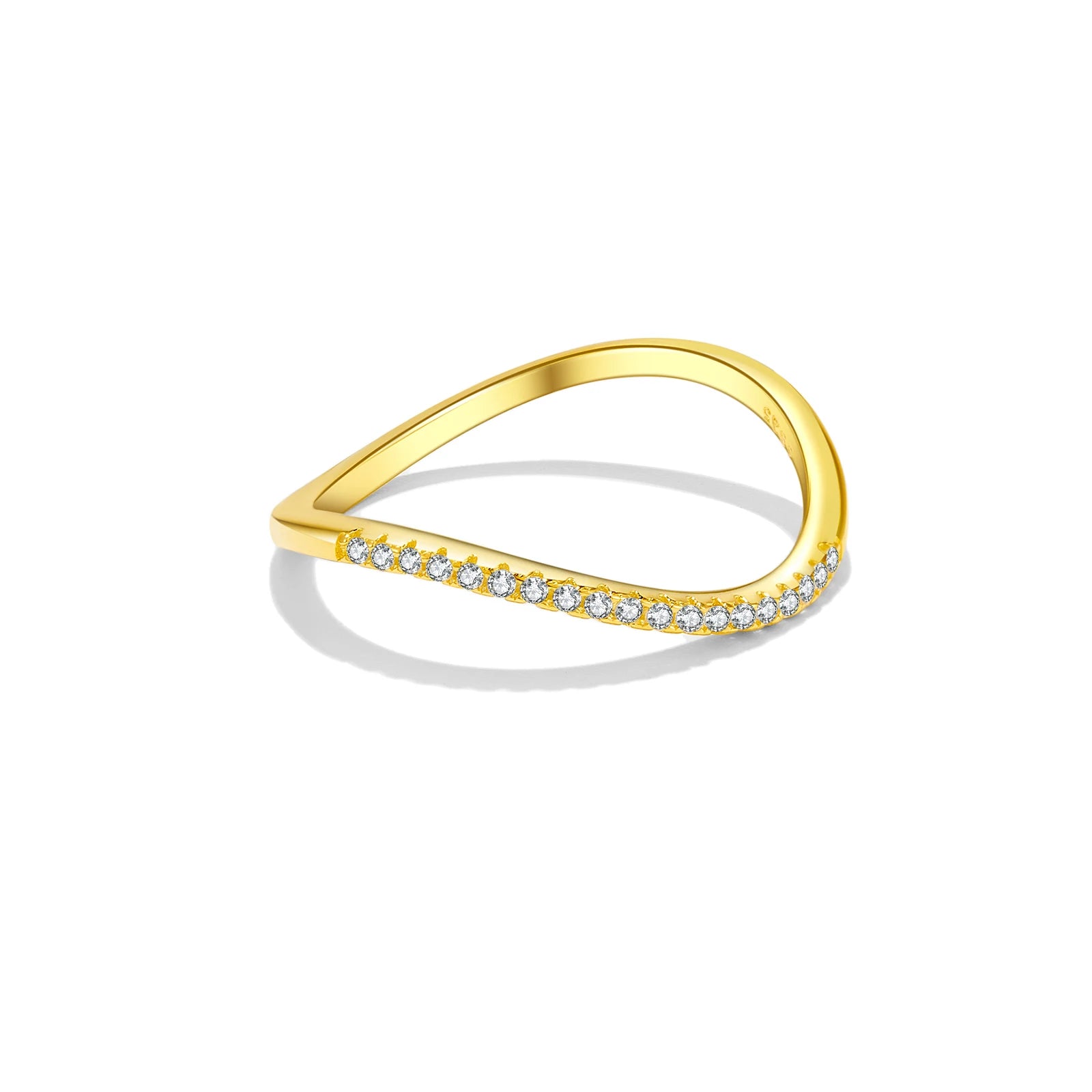 Slim Wave Dome Ring