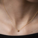 Solitaire 4mm Cubic Zirconia Pendant Necklace