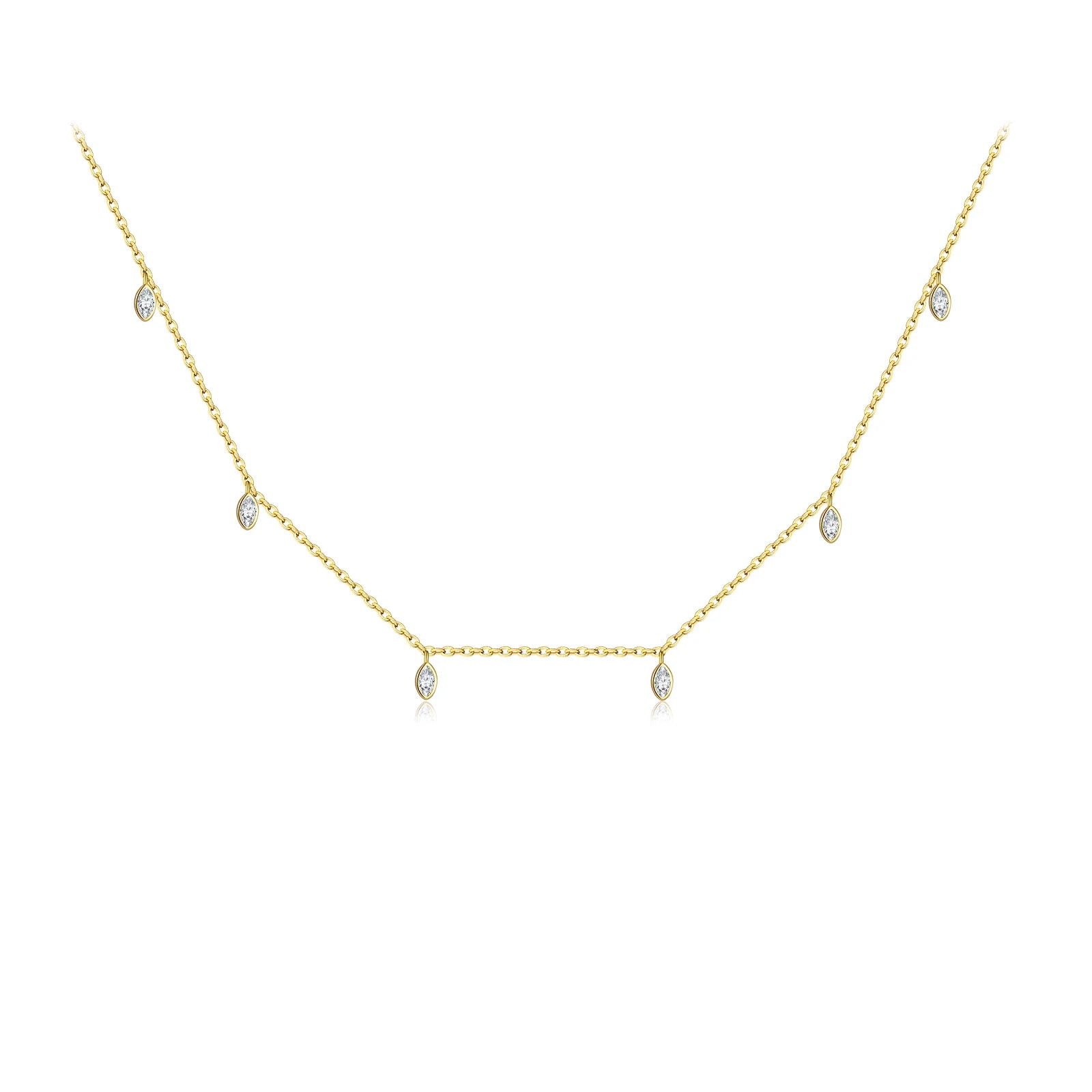 Oval Rain Station Necklace