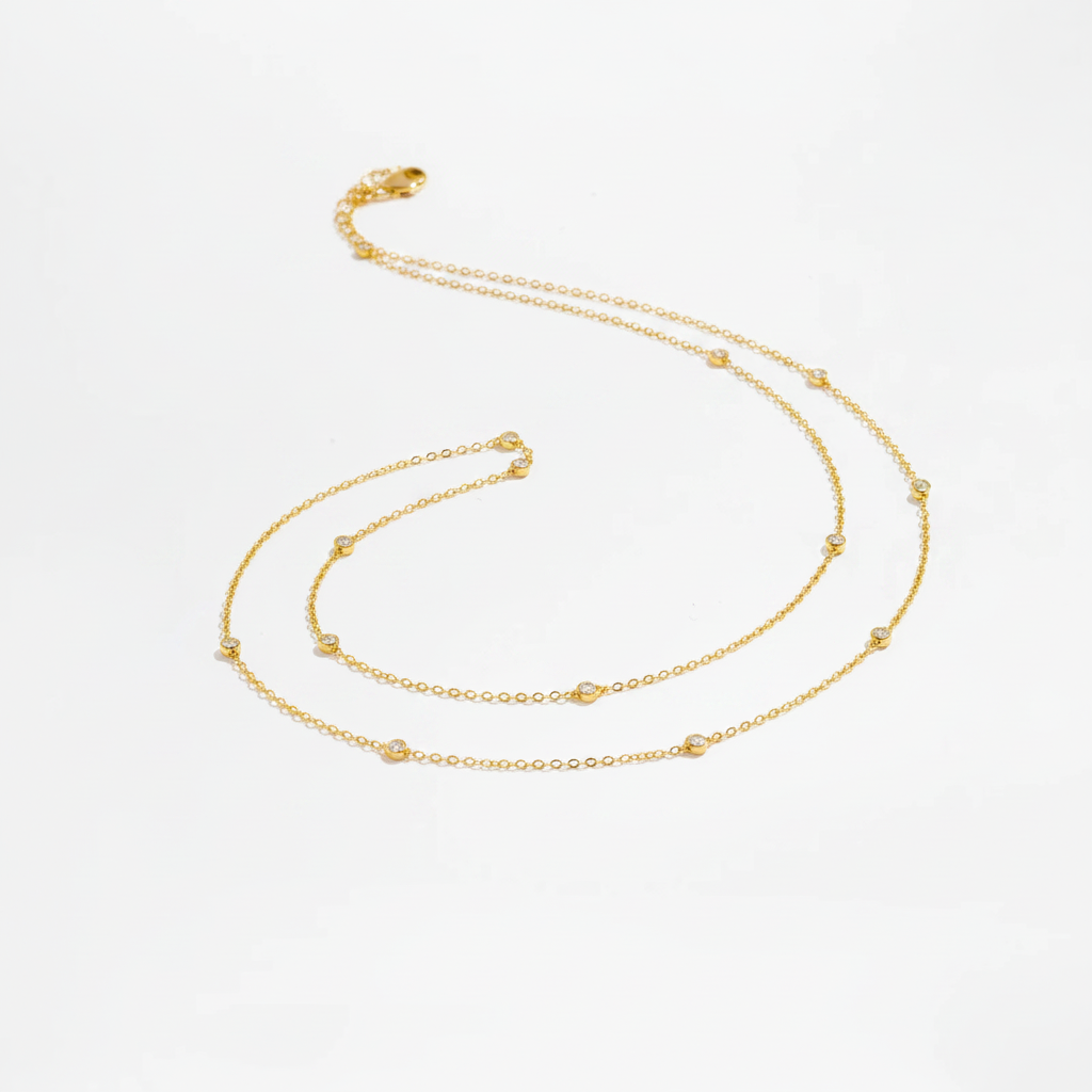 Shiny Dots Station Necklace