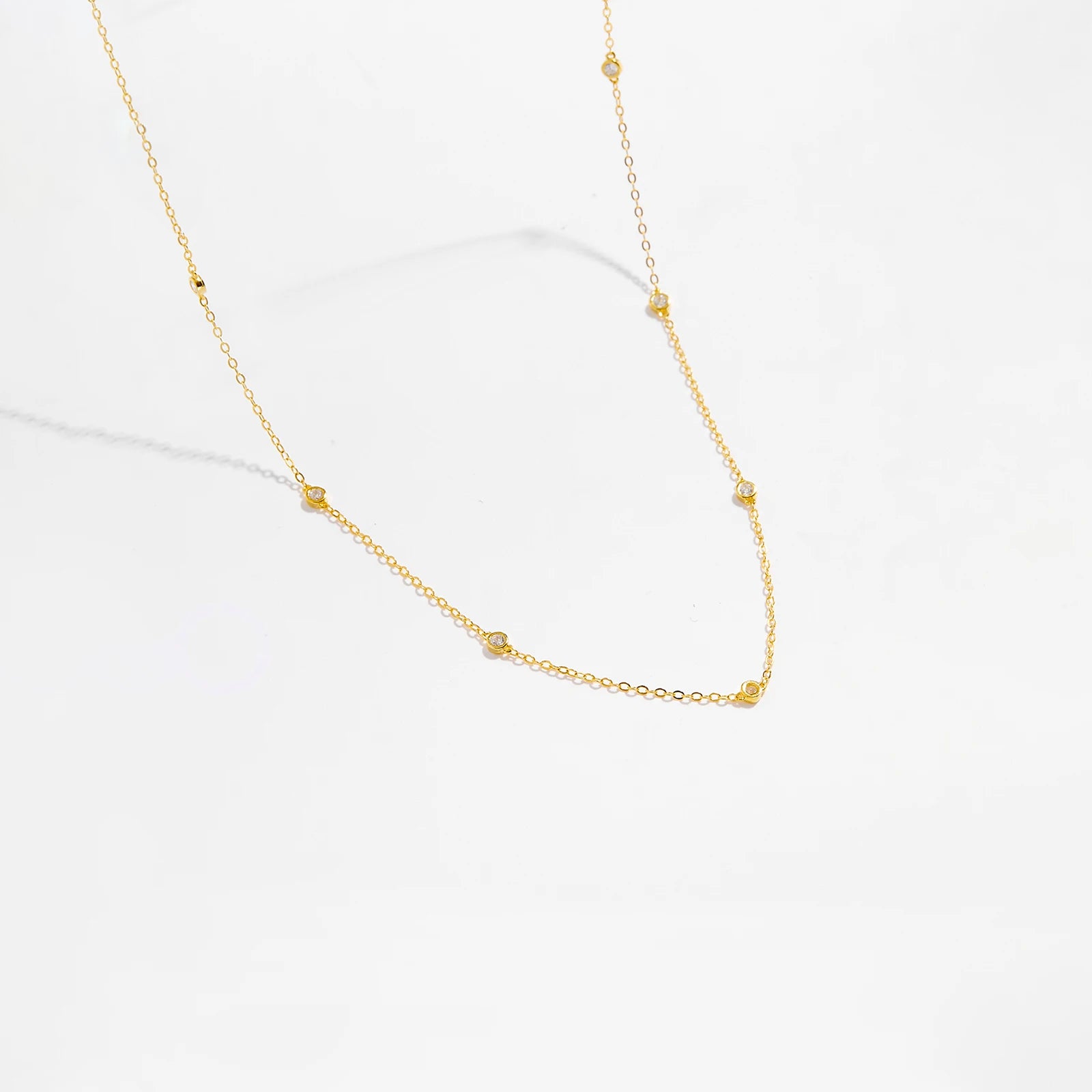 Shiny Dots Station Necklace