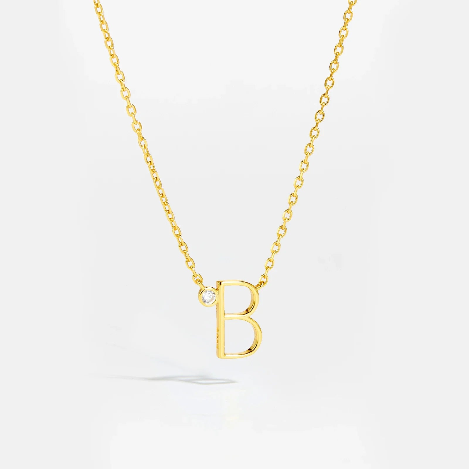 Initial Letter And Shiny Dot Necklace