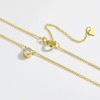 Solitaire 4mm Cubic Zirconia Pendant Necklace