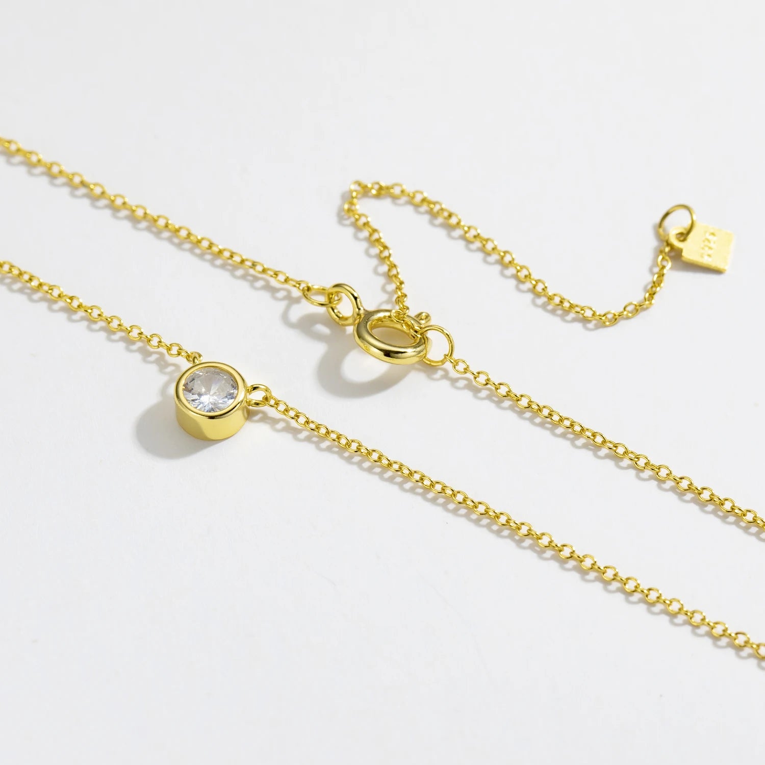 Solitaire 4mm Cubic Zirconia Pendant Necklace