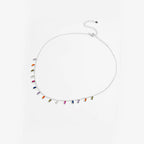 Square Rainbow Rain Necklace