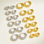 Anchor Huggie Hoop Earrings