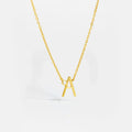 Initial Letter And Shiny Dot Necklace
