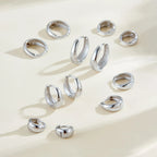 Anchor Huggie Hoop Earrings