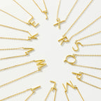 Initial Letter And Shiny Dot Necklace