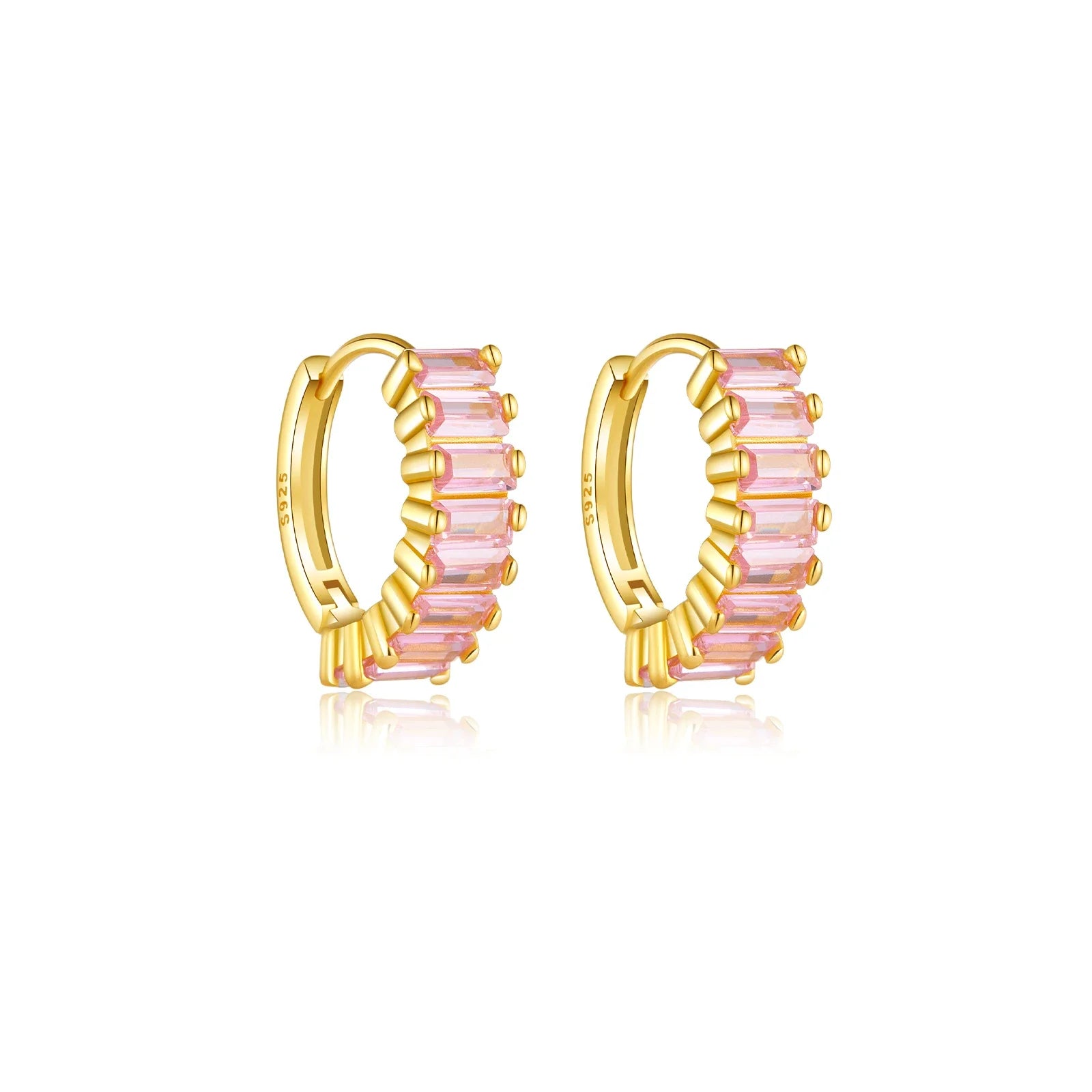 Clarity Crystal Huggie Hoop Earrings