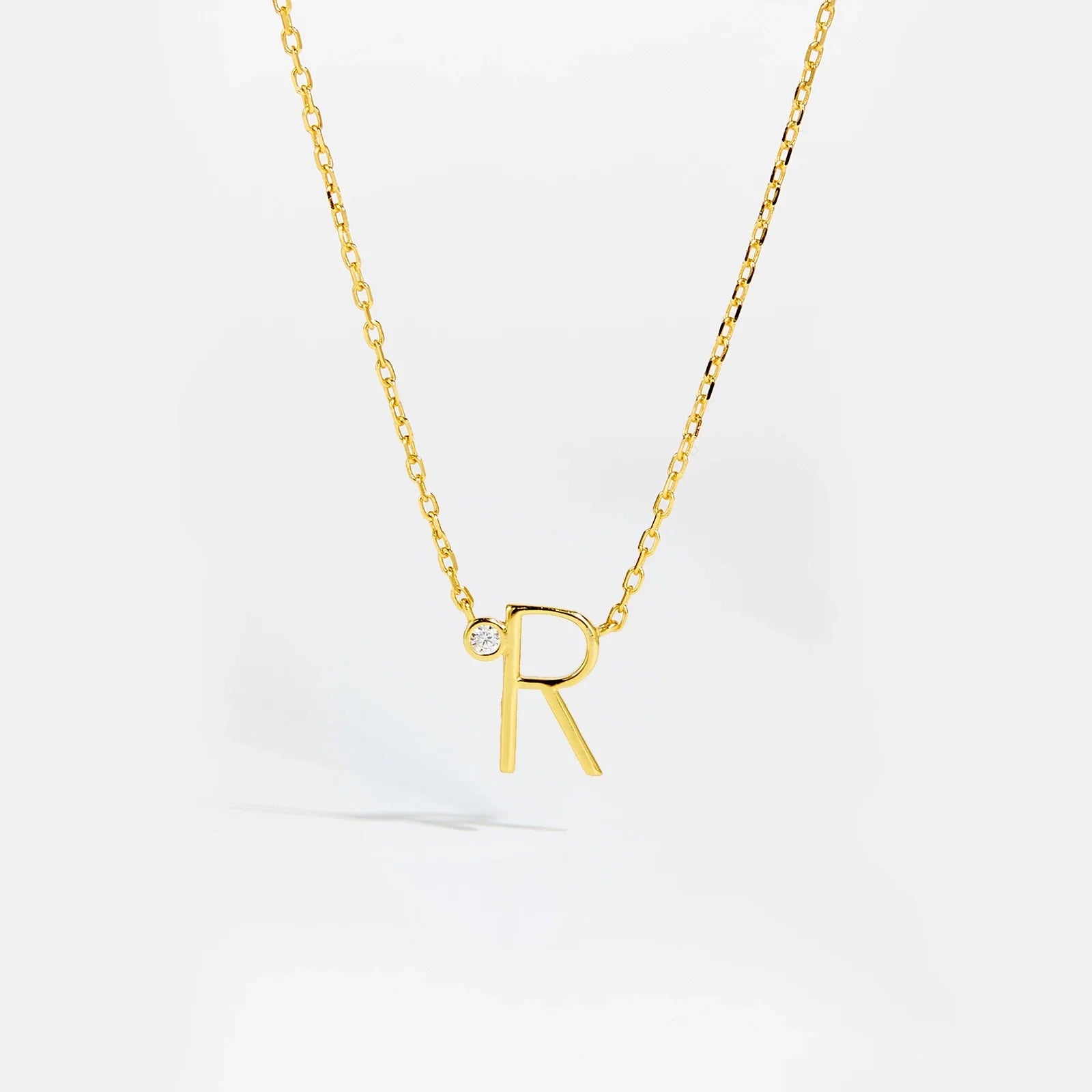 Initial Letter And Shiny Dot Necklace