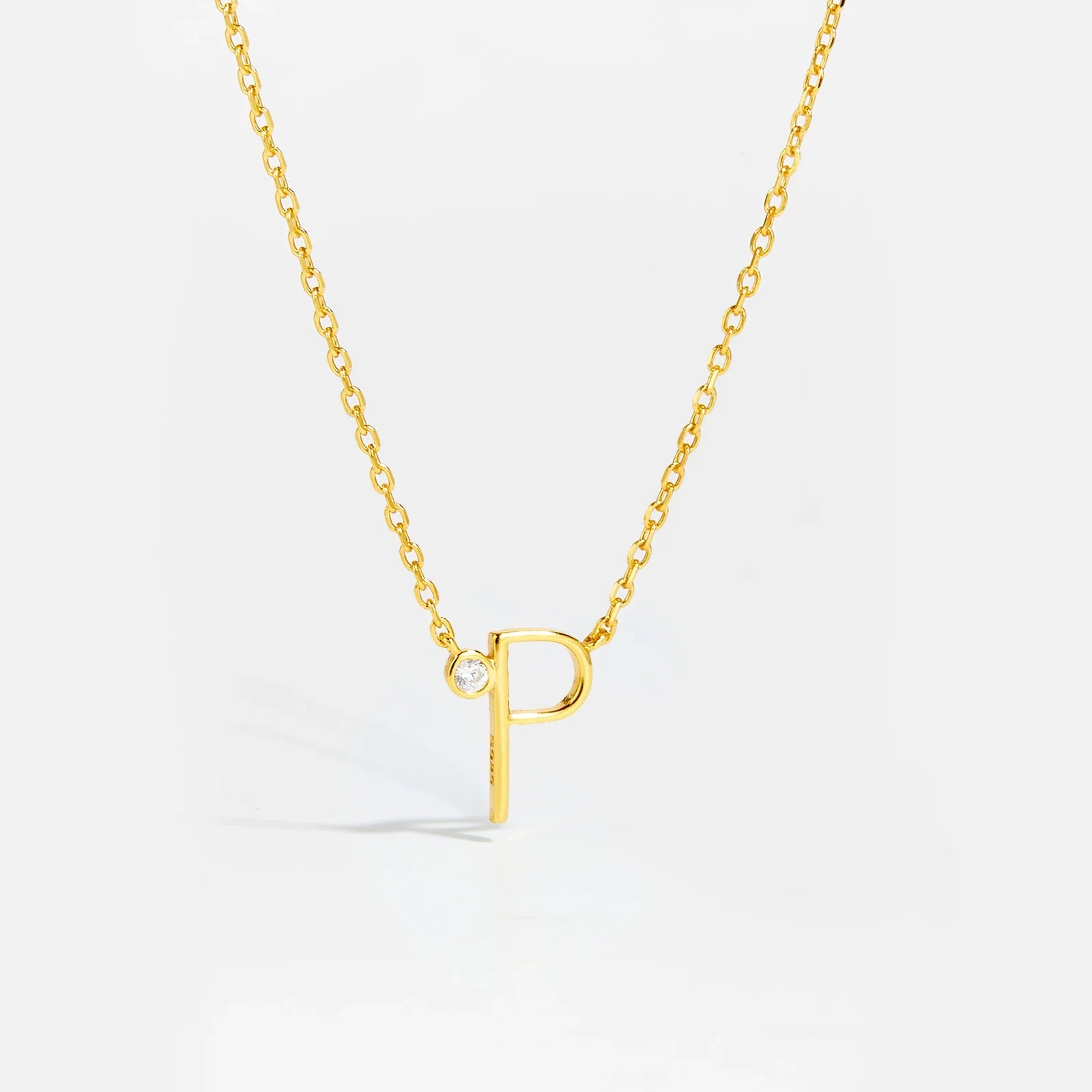 Initial Letter And Shiny Dot Necklace