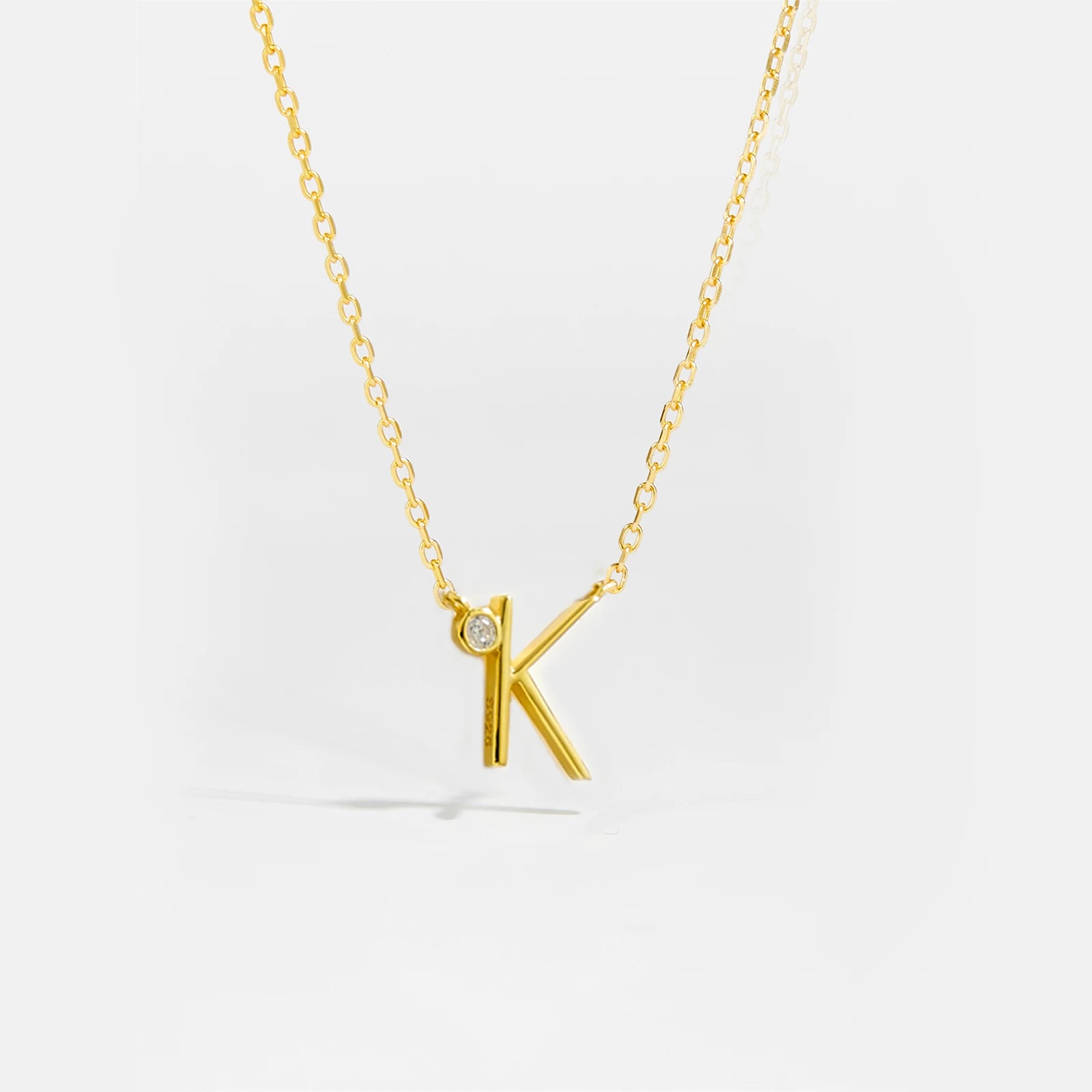 Initial Letter And Shiny Dot Necklace