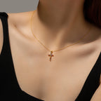 Midi Cross Pendant Necklace