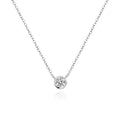 Solitaire 4mm Cubic Zirconia Pendant Necklace