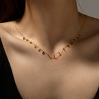 Square Rainbow Rain Necklace