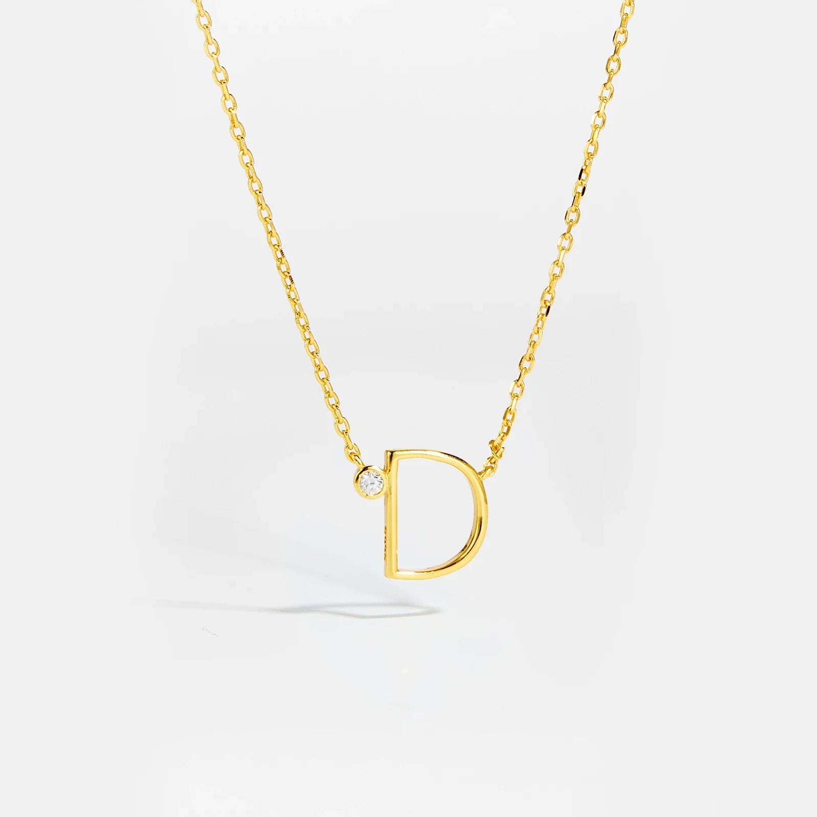 Initial Letter And Shiny Dot Necklace